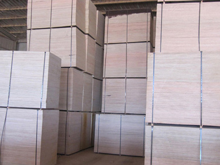 建筑模板倉庫一角